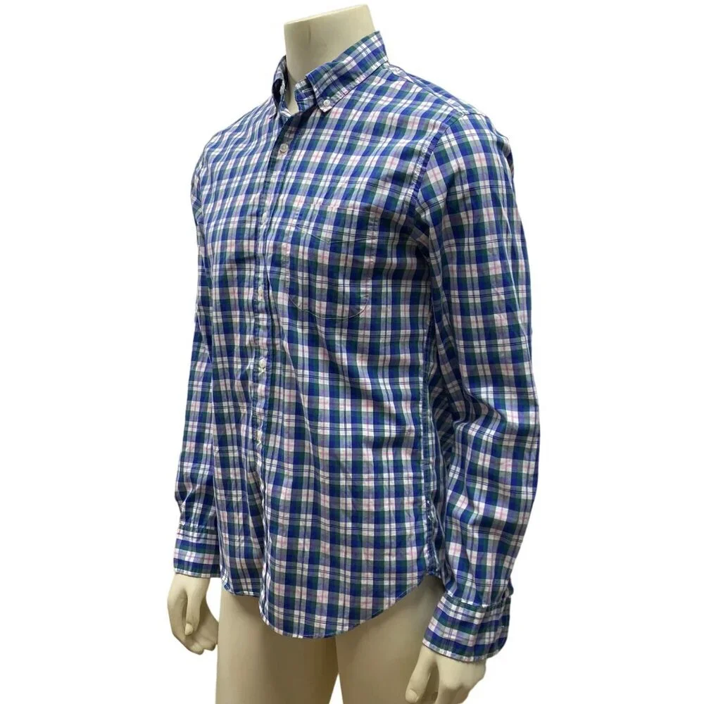 J Crew MENS BUTTON DOWN LONG SLEEVE SLIM‎ STRETCH SHIRTS MD